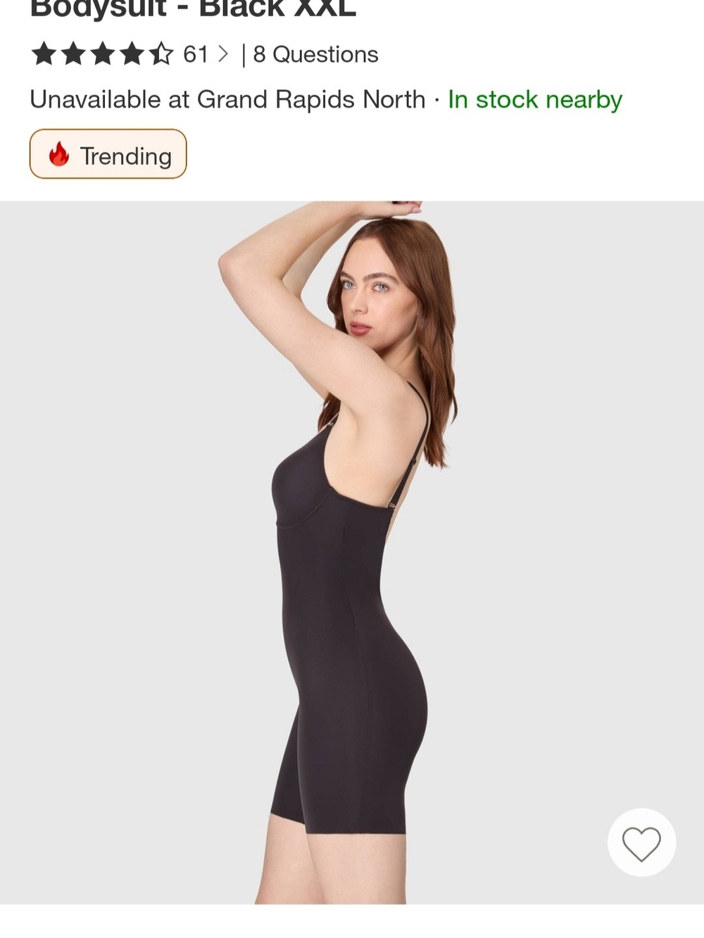Maidenform Black Shaping Bodysuit with Adjustable Straps
